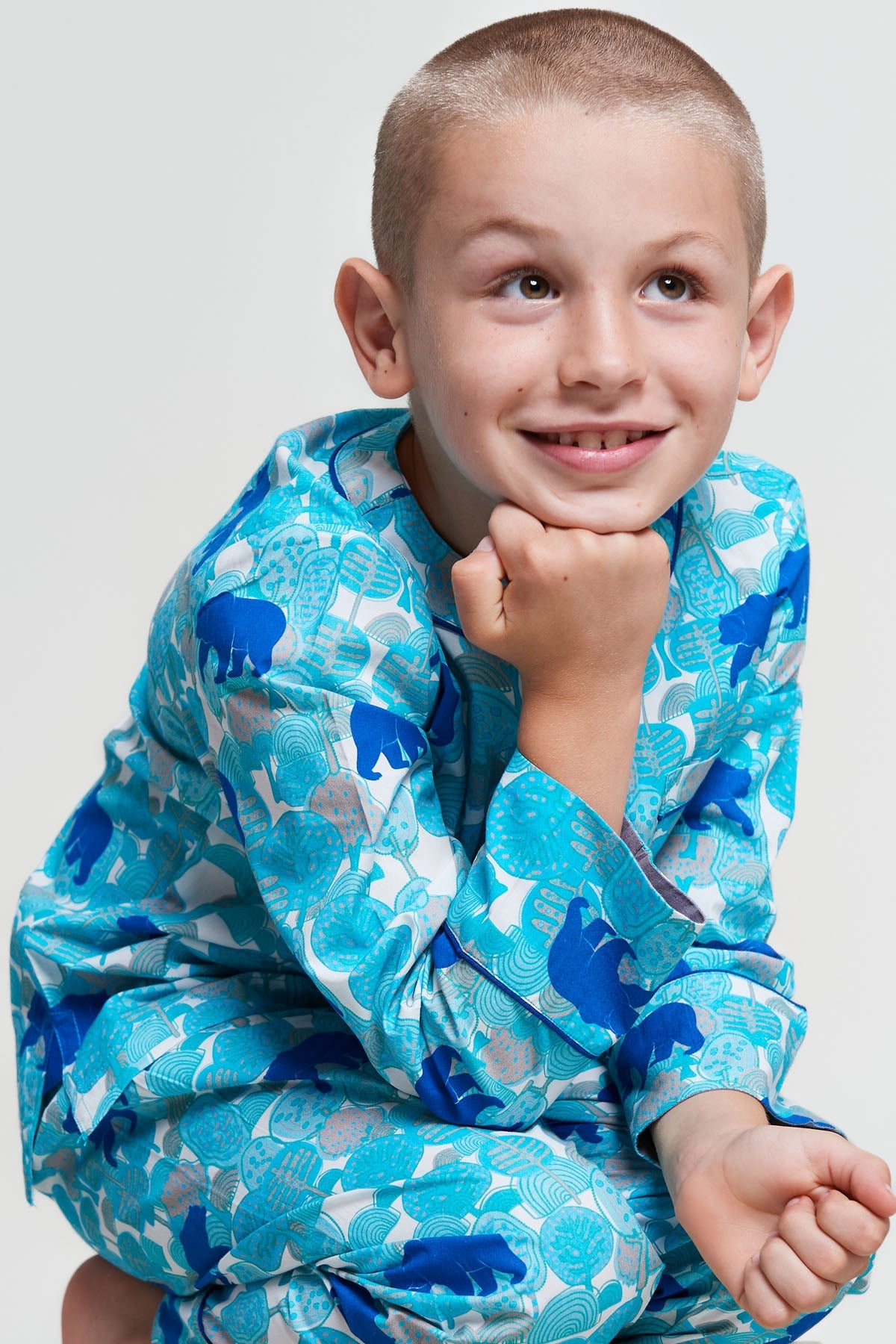 the wandering bear - organic cotton kids pyjama set