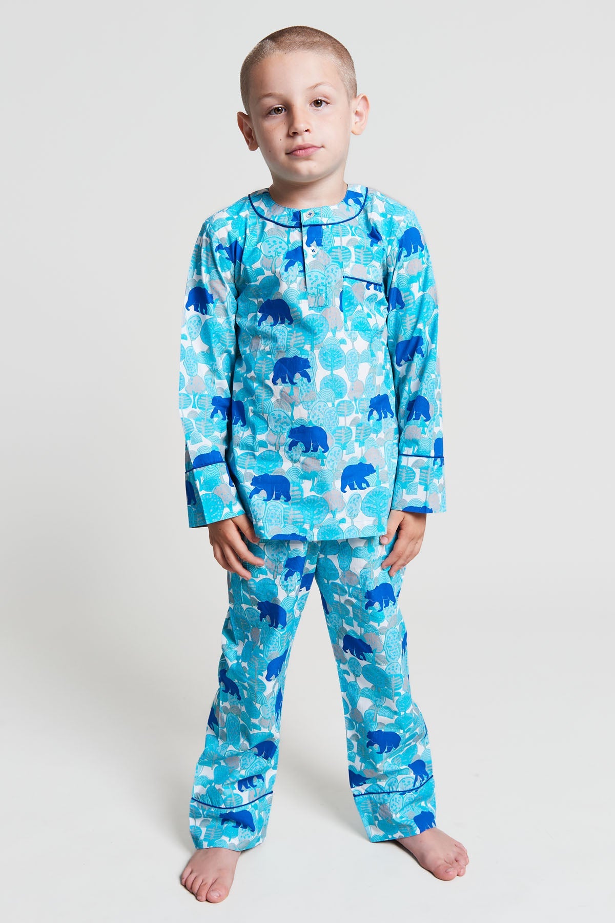 the wandering bear - organic cotton kids pyjama set