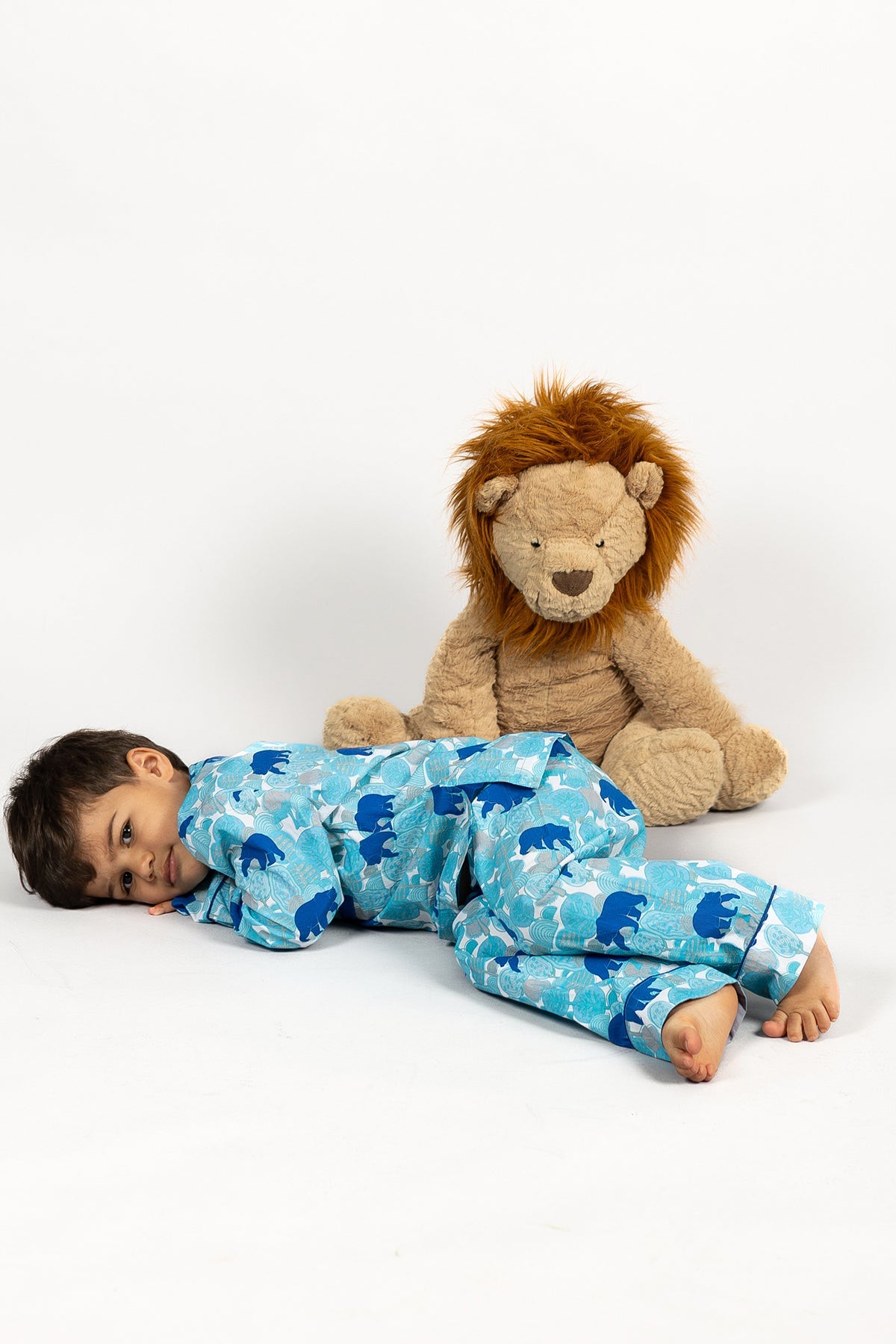 the wandering bear - organic cotton kids pyjama set