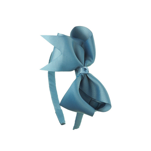 Extra Large Bow Hairband - French Blue by Beatrice and Bee, vetted by KIDDYKIND