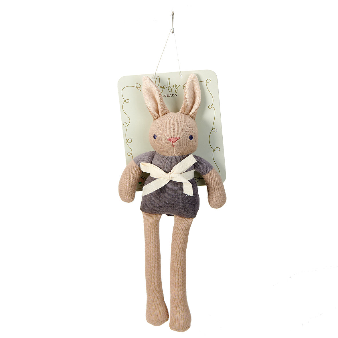 Organic Baby Comforter, Rattle & Doll Set in Taupe + Gift Box