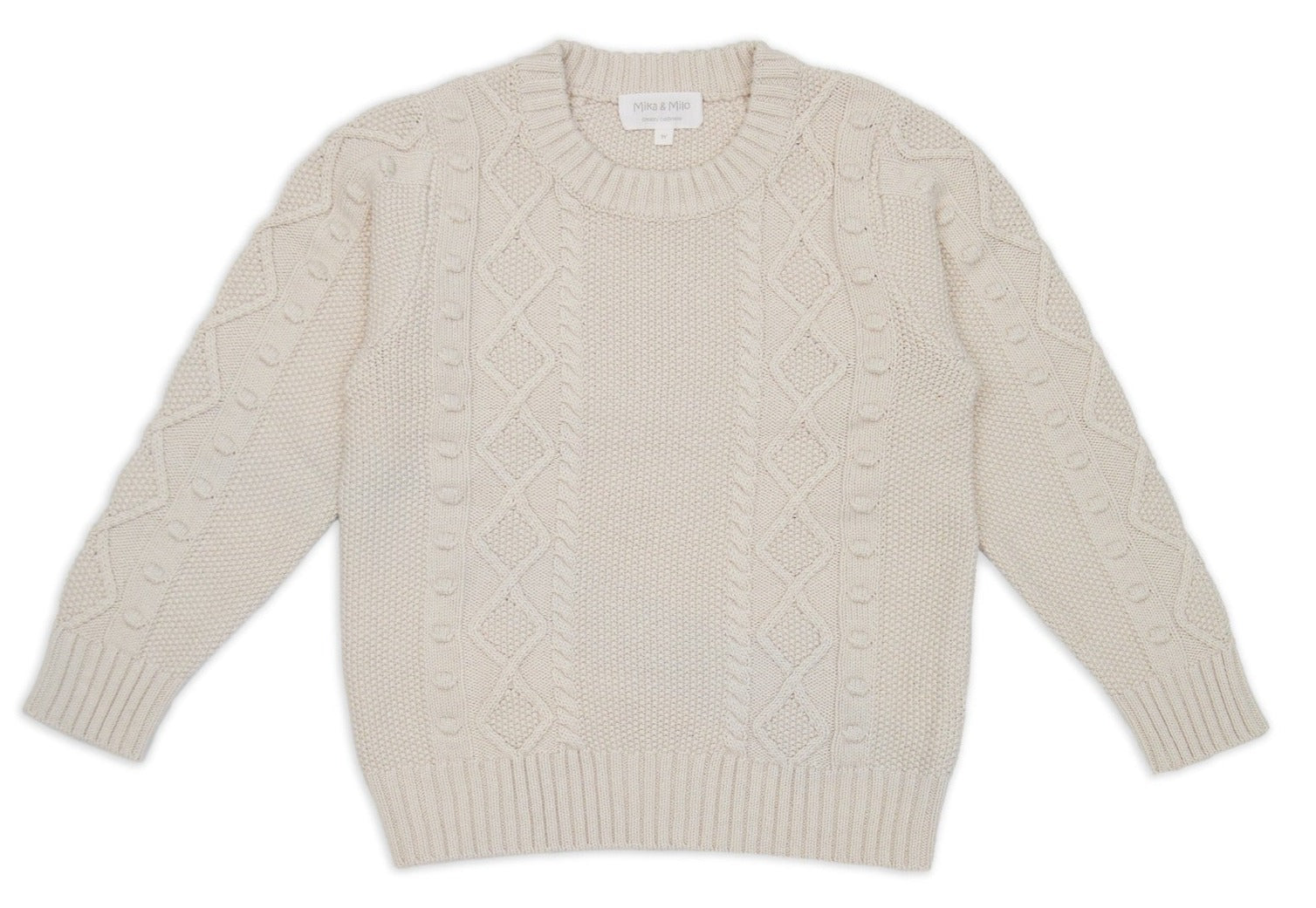 Popcorn Fisherman Jumper | Chalk
