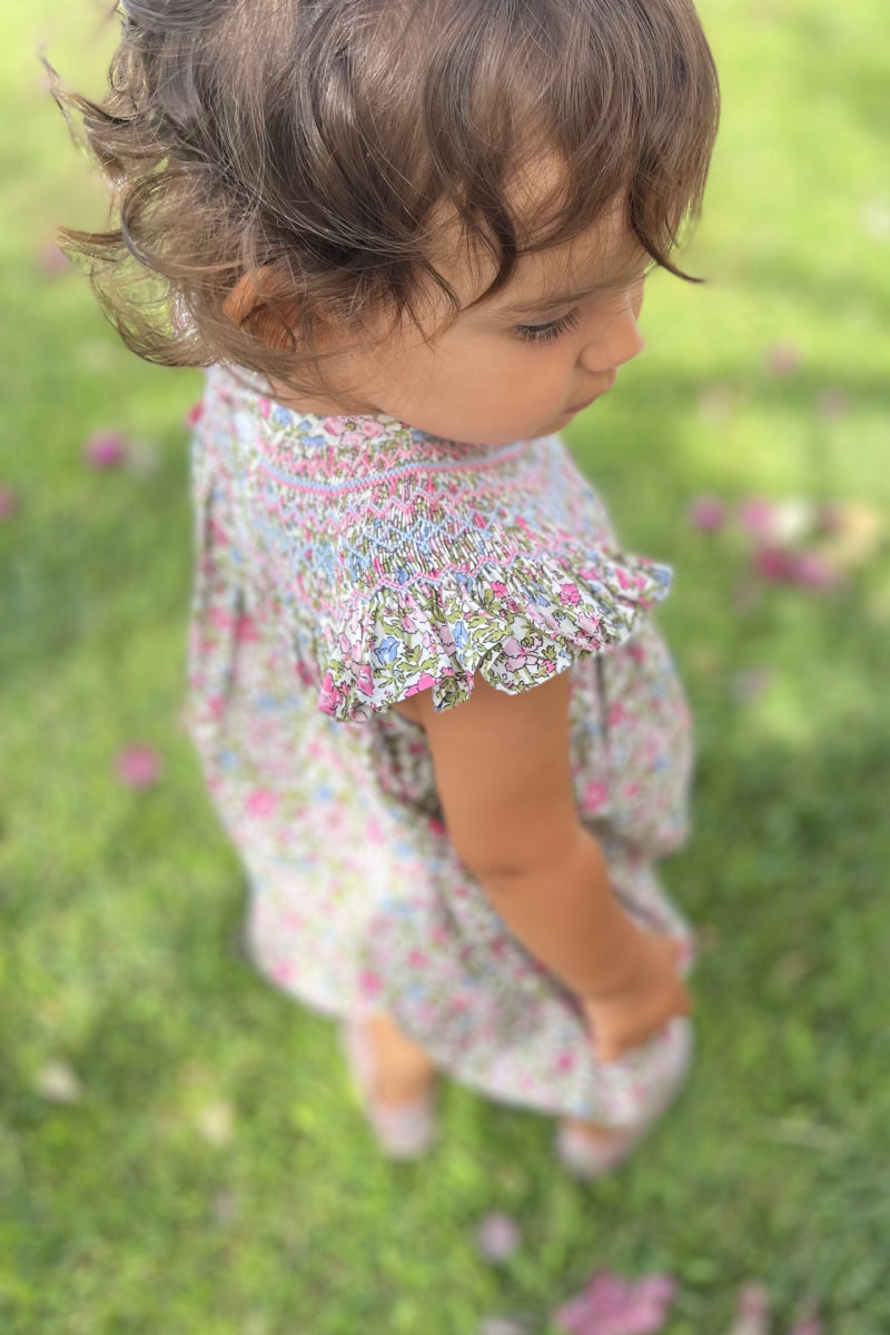 Casilda Handsmocked Girl Playsuit