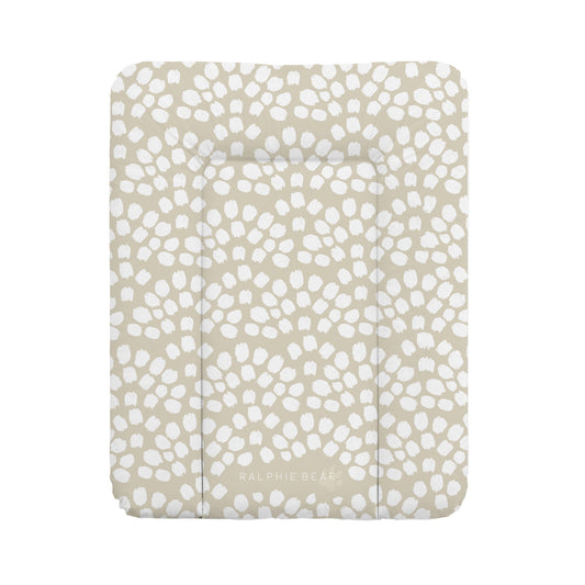 Ralphie Bear Scallop comfort changing mat luxury padded raised edges - sustainable nursery accessories UK | Kiddykind
