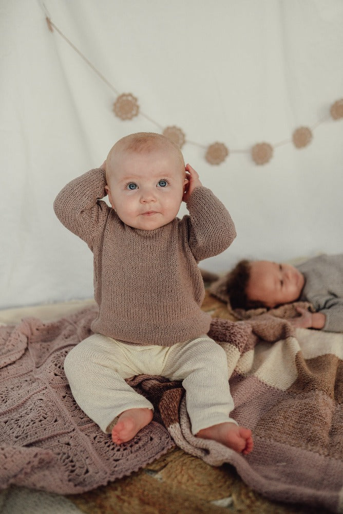 pink silk knit baby jumper