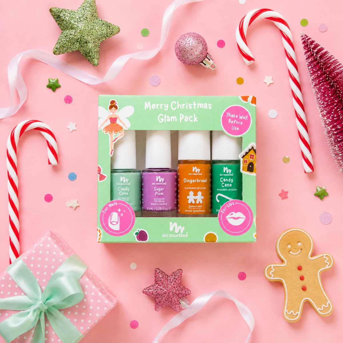Christmas Lip Gloss & Nail Polish Gift Set