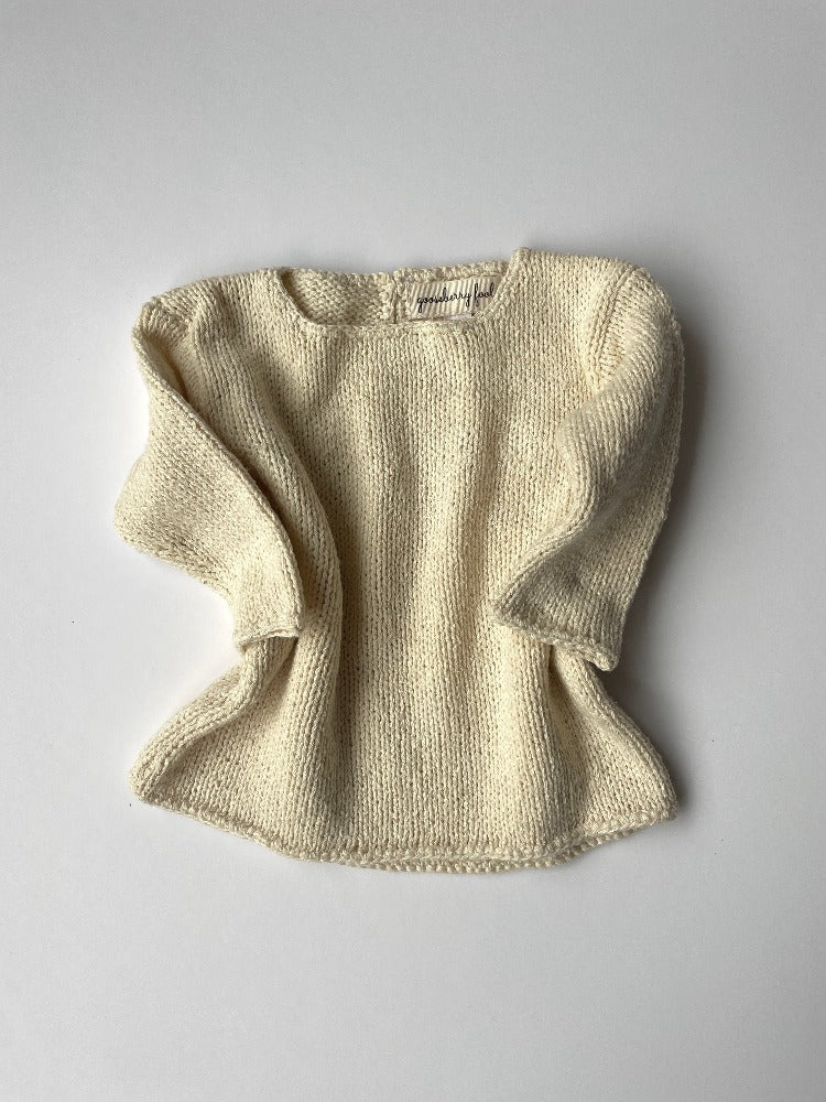 cream eri silk knit baby jumper