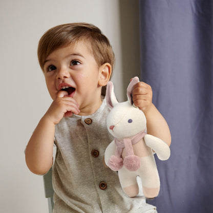 Baby Threads Cream Bunny Rattle