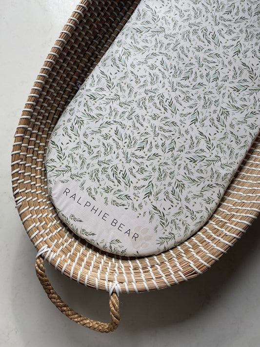 Ralphie Bear Willow changing basket moses basket mat liner - sustainable nursery accessories UK | Kiddykind
