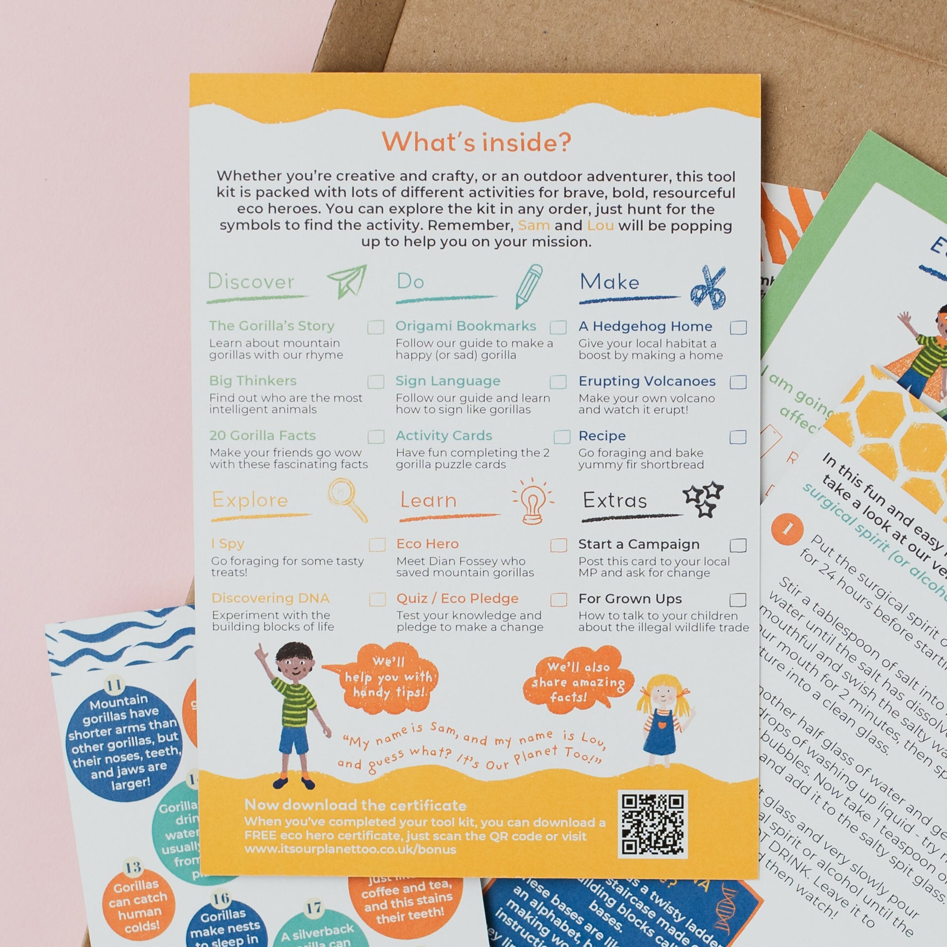 MYSTICAL MOUNTAIN GORILLAS - Children’s eco activity kit (Age 5+) | natural wooden toy for toddlers UK