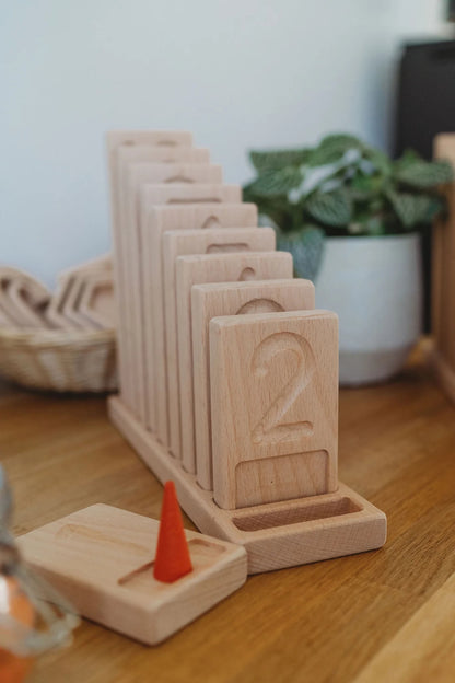 Wooden Number Counting Tray