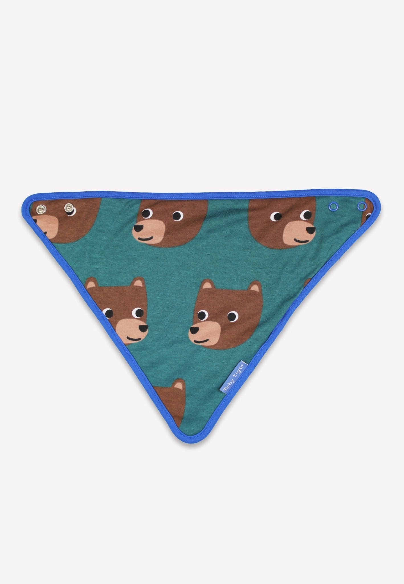 Organic Brown Bear Print Dribble Bib | organic baby clothes UK — KIDDYKIND