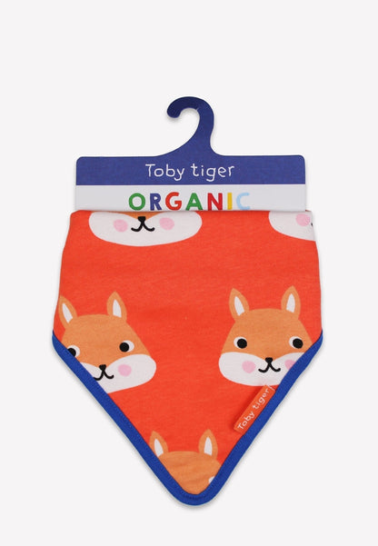 Organic Squirrel Print Dribble Bib