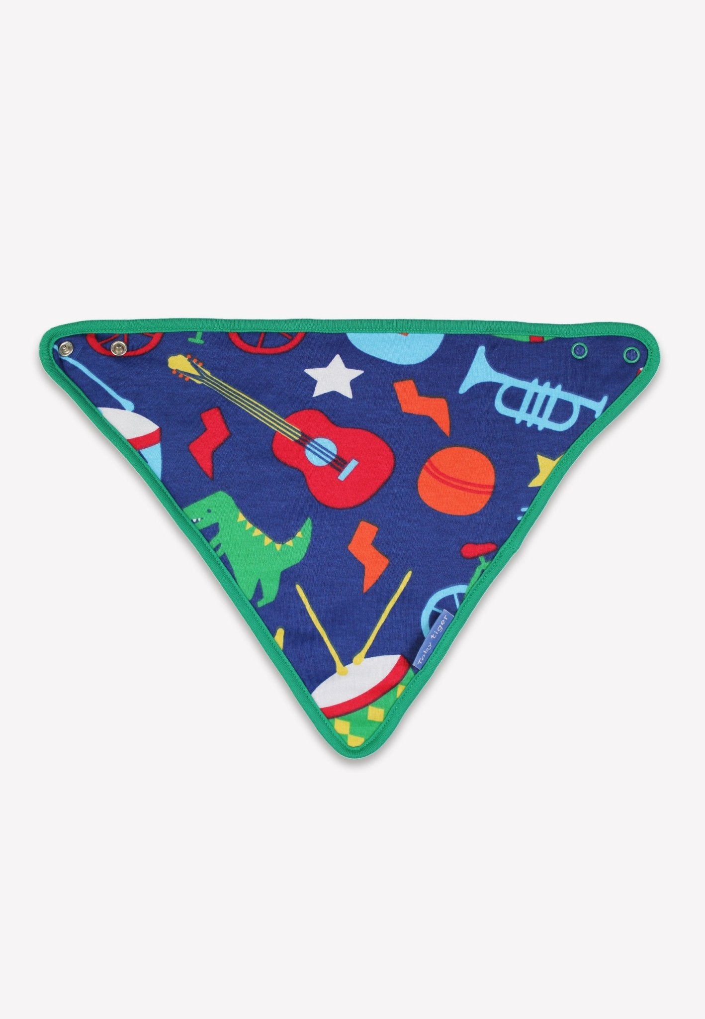Organic Toys Print Dribble Bib - Toby Tiger