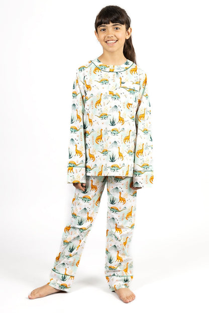 Organic baby bedding: dinosaur summit - organic cotton kids pyjama set | KIDDYKIND