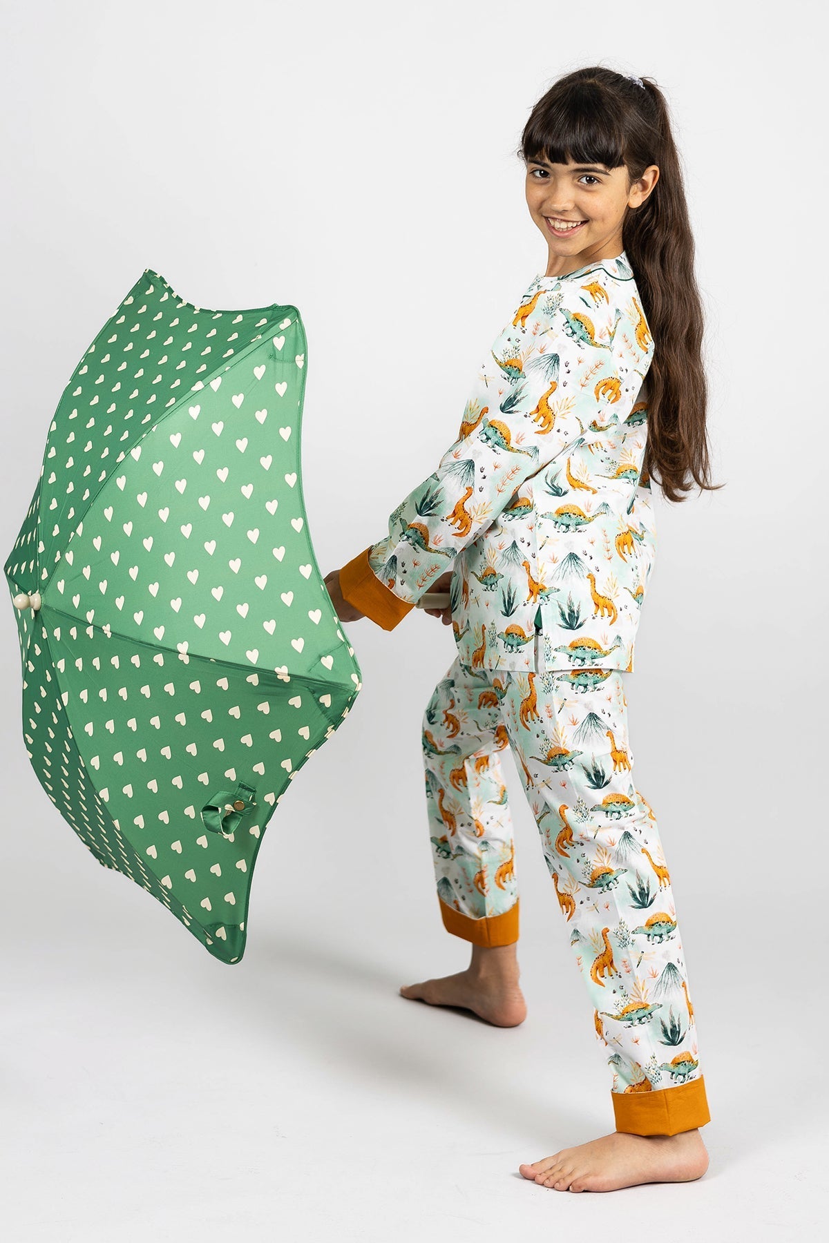 dinosaur summit - organic cotton kids pyjama set - Kutti Lulu