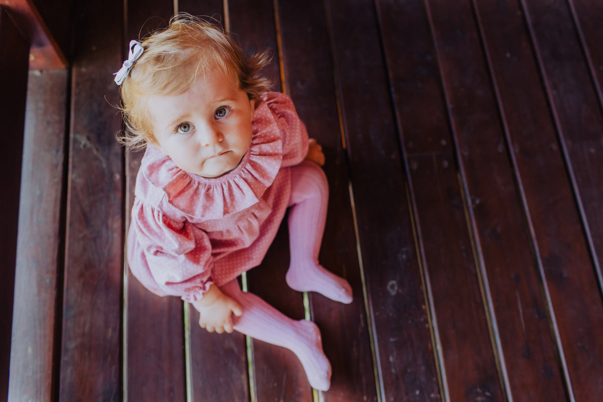 Ribbed Tights - Dusty Pink