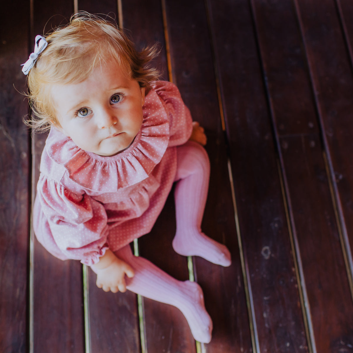 Ribbed Tights - Dusty Pink