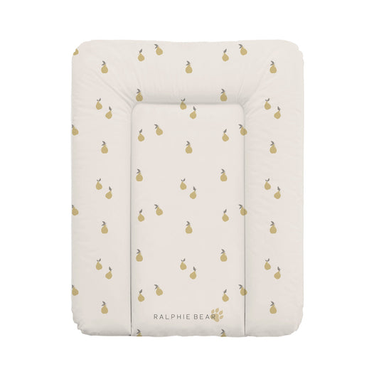 Ralphie Bear Pears comfort changing mat with cushioned raised edges - sustainable nursery accessories UK | Kiddykind