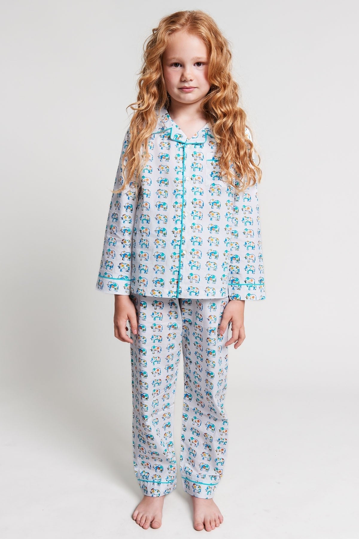 ella's polka dot parade - organic cotton kids pyjama set - Kutti Lulu