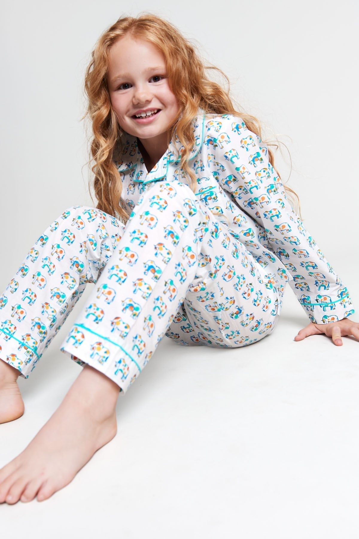 ella's polka dot parade - organic cotton kids pyjama set - Kutti Lulu