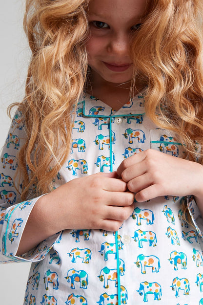 ella's polka dot parade - organic cotton kids pyjama set - Kutti Lulu