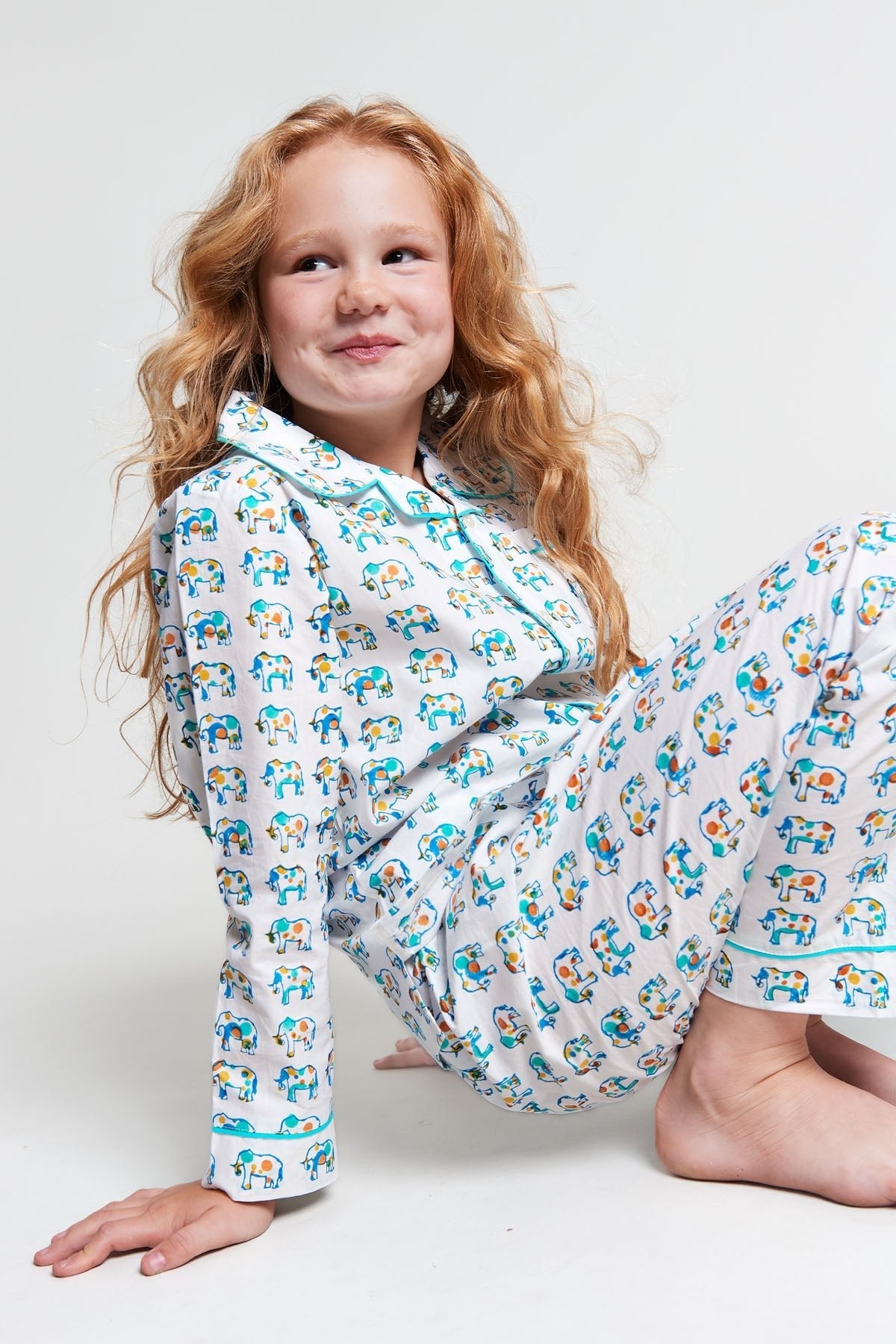 ella's polka dot parade - organic cotton kids pyjama set - Kutti Lulu
