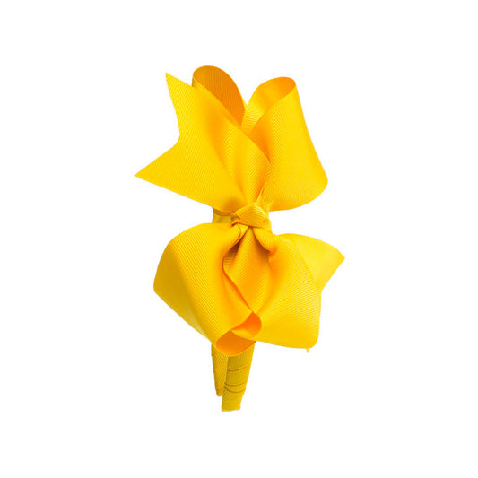 Extra Large Bow Hairband - Mustard by Beatrice and Bee, vetted by KIDDYKIND