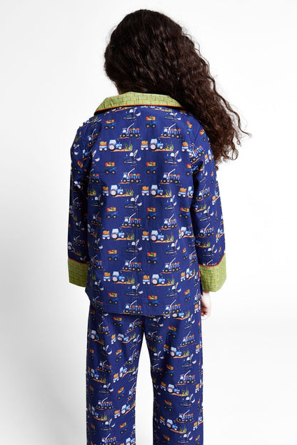 farmyard rumble - organic cotton kids pyjama set | organic baby sleepwear UK — KIDDYKIND