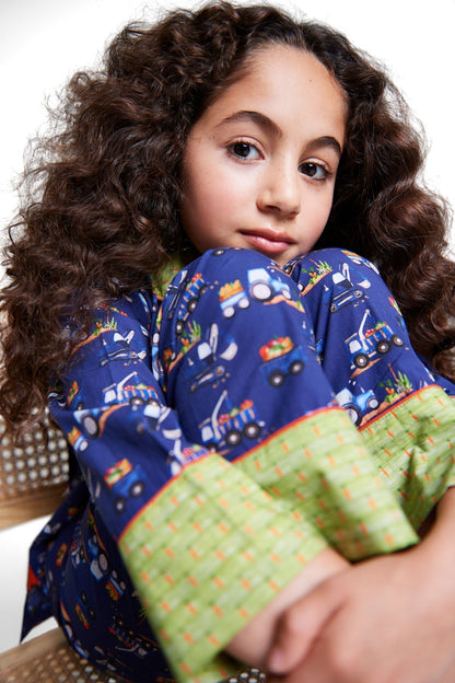 farmyard rumble - organic cotton kids pyjama set | organic baby sleepwear UK — KIDDYKIND