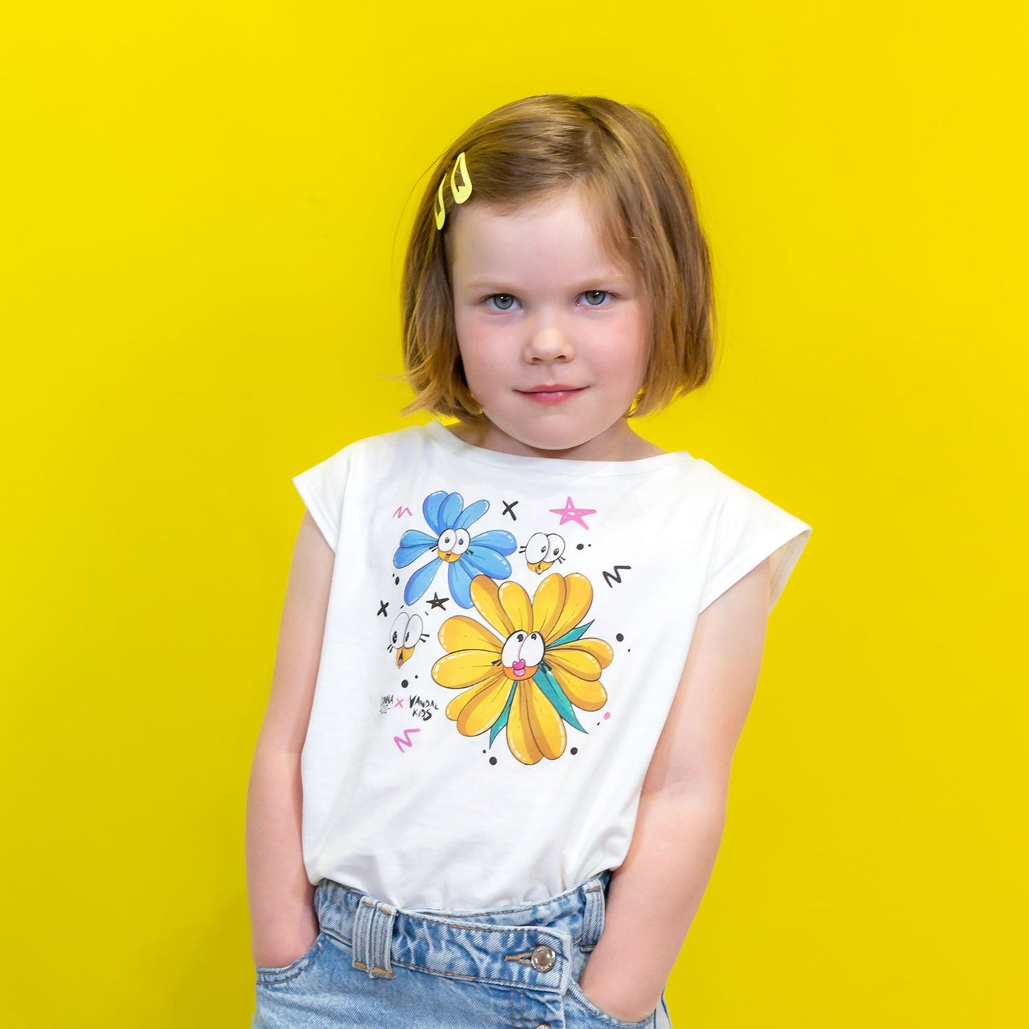 Unisex kids Tank Top - Funky flowers