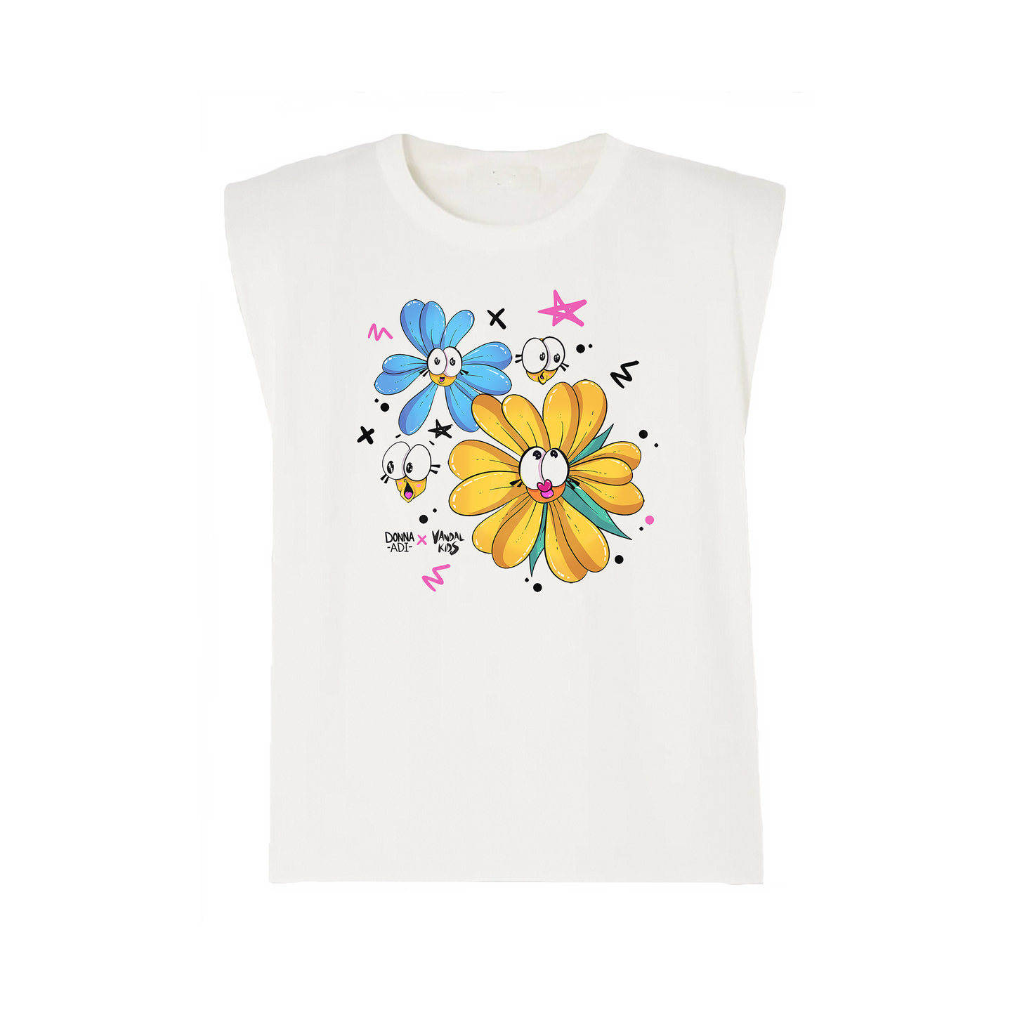 Unisex kids Tank Top - Funky flowers