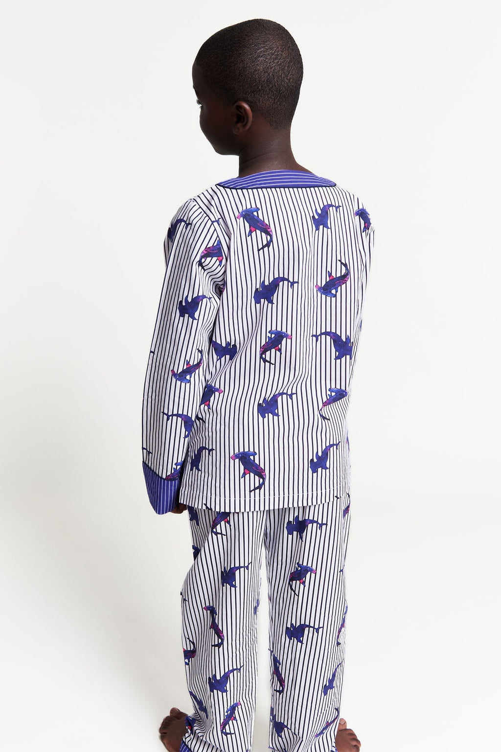 galactic sharks - organic cotton kids pyjama set - Kutti Lulu