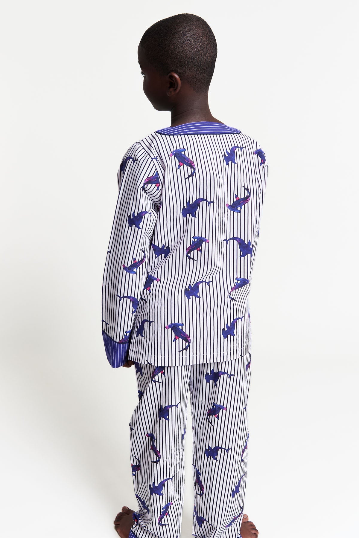galactic sharks - organic cotton kids pyjama set - Kutti Lulu