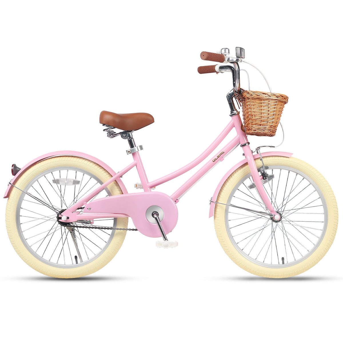 Glerc Little Molly 20 inch kids bike with wicker basket and mudguards