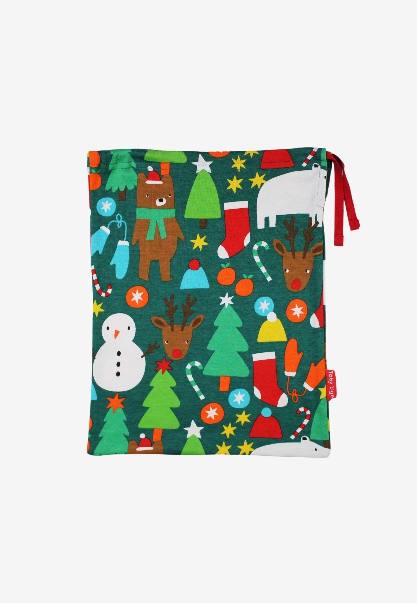 Organic Christmas Bear Print Baby Gift Set | organic baby sleepwear UK — KIDDYKIND
