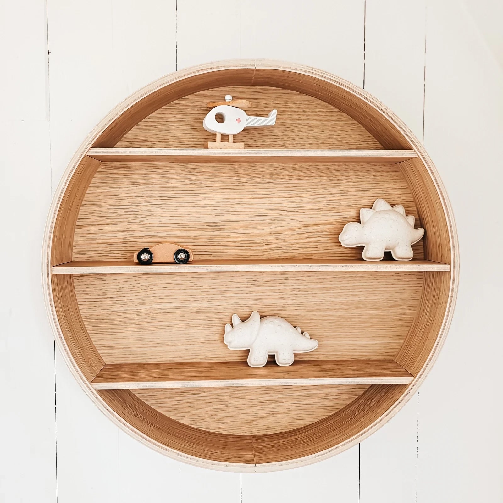 round wooden kids shelf by curve lab montessori inspired kids shelves