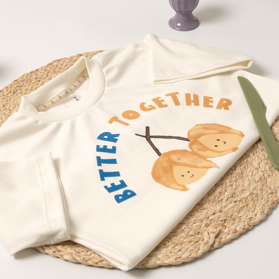 organic cotton kids t-shirt with words better together from the best sustainable kids brands