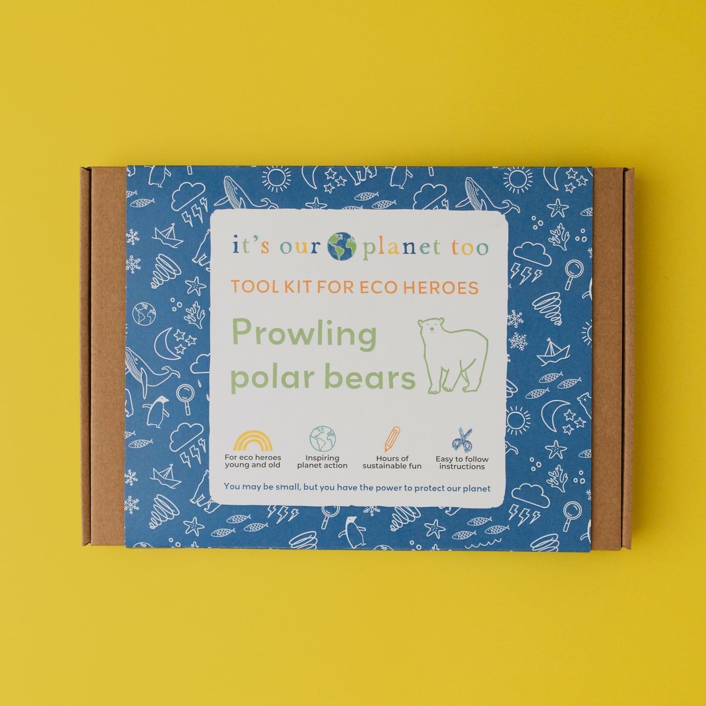 PROWLING POLAR BEARS - Children’s eco activity kit (Age 5+) | open-ended wooden toy for kids UK