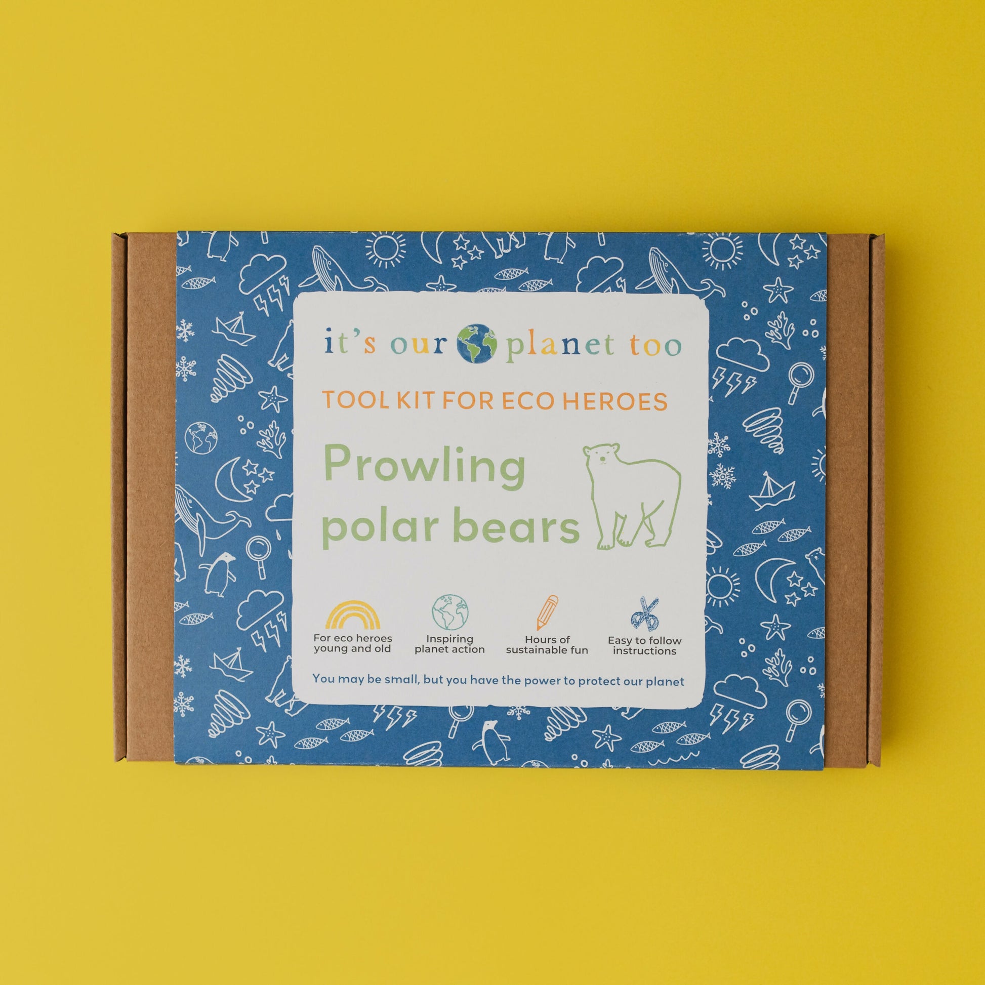 PROWLING POLAR BEARS - Children’s eco activity kit (Age 5+) | open-ended wooden toy for kids UK