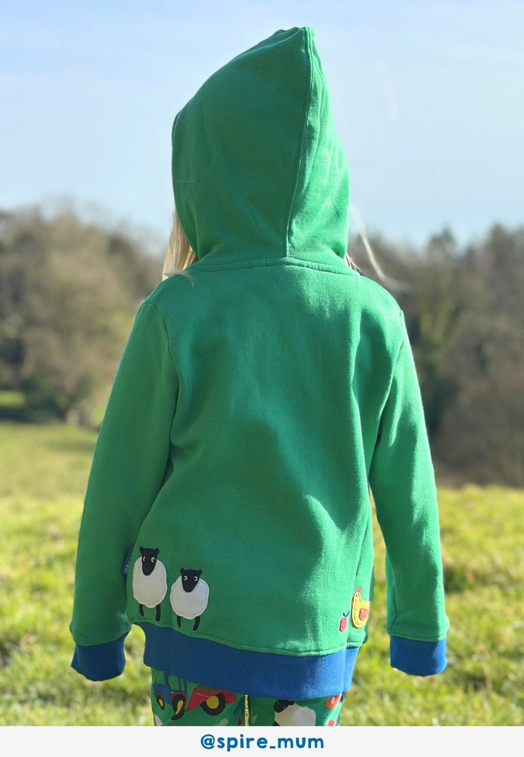Organic Hillside Applique Hoodie - Toby Tiger