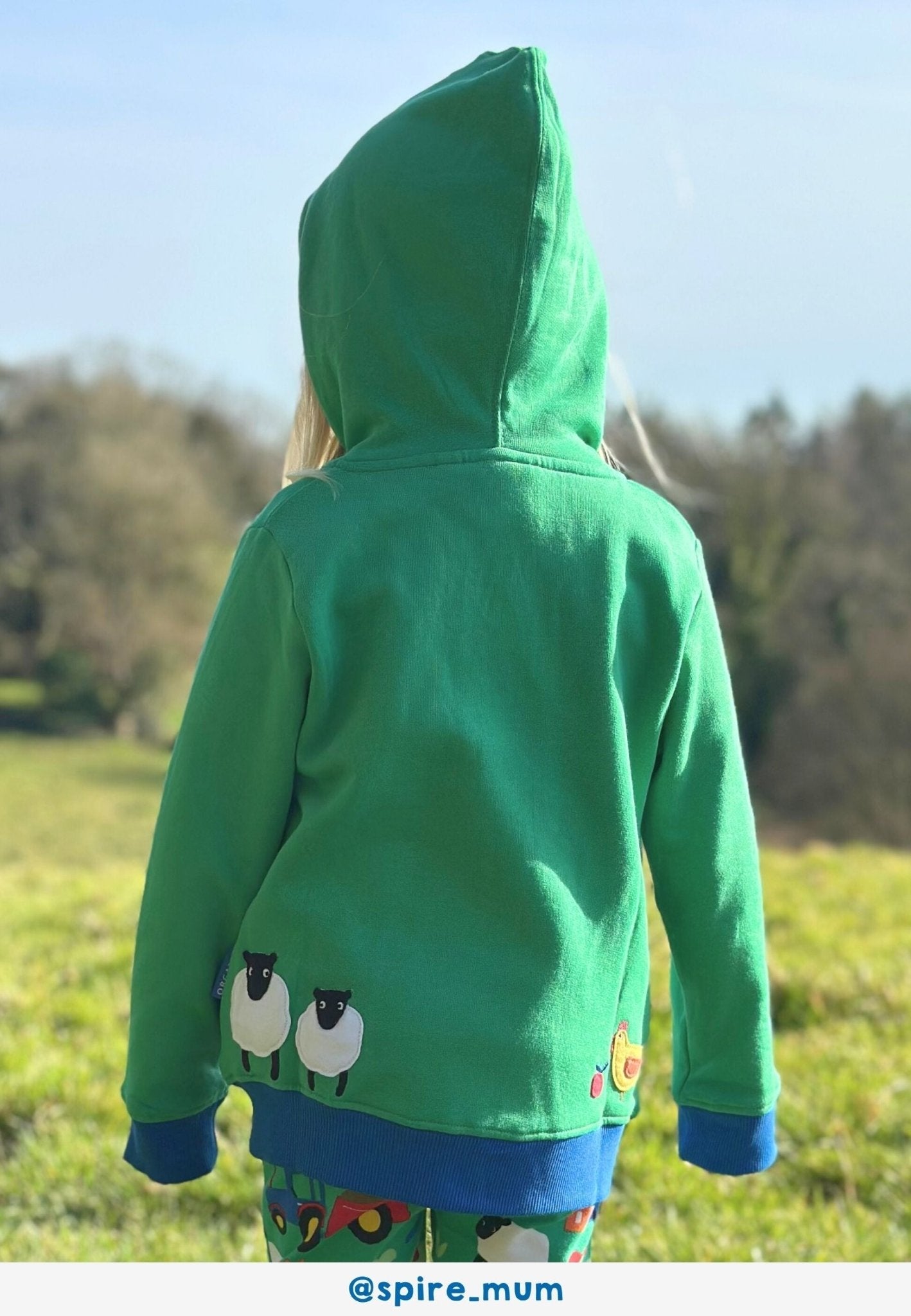 Organic Hillside Applique Hoodie - Toby Tiger