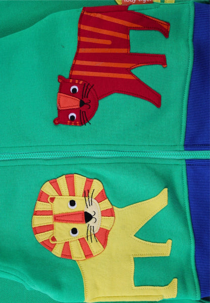 Organic Lion Tiger Applique Hoodie - Toby Tiger