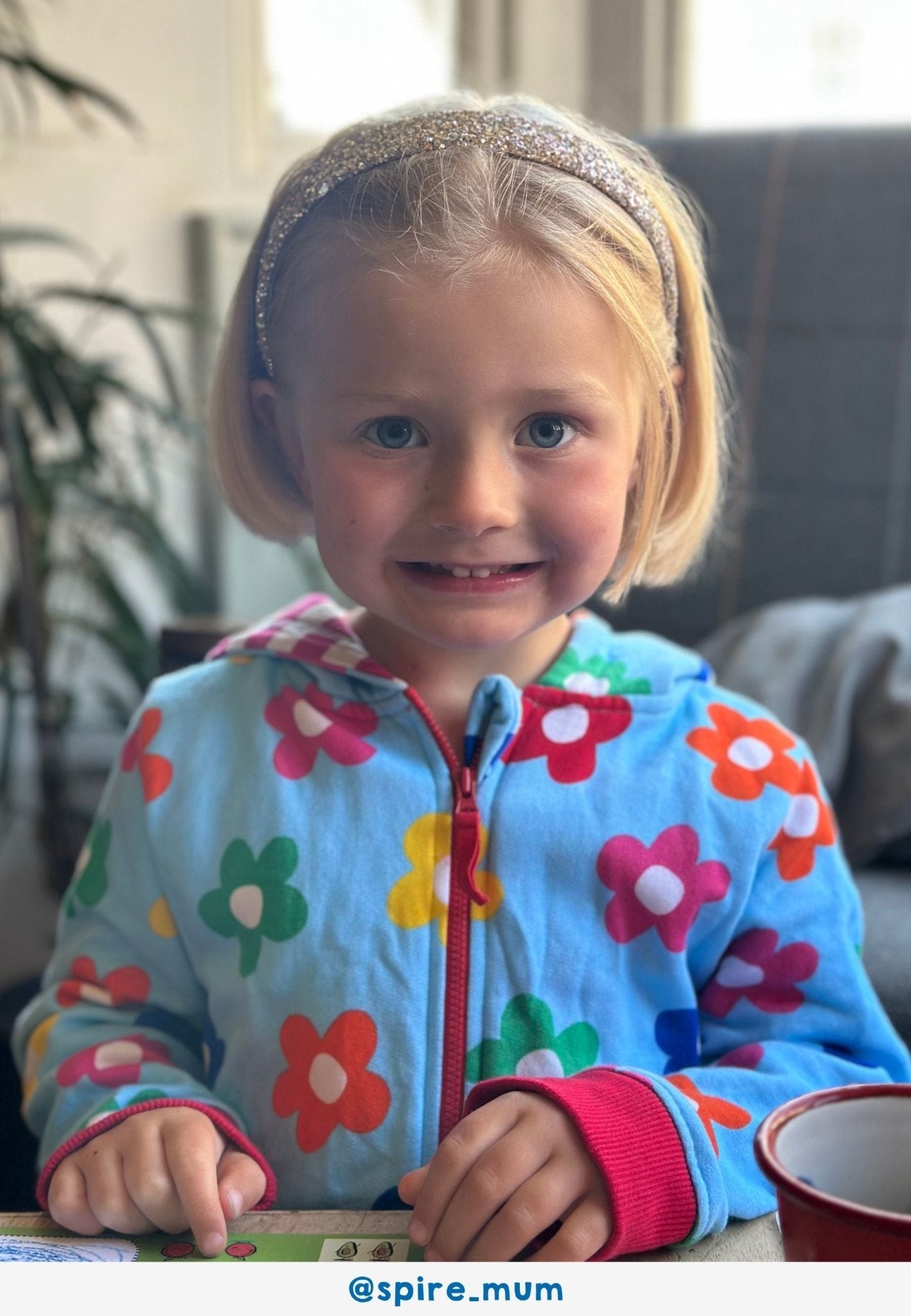 Organic Rainbow Bloom Print Hoodie by Toby Tiger, GOTS-certified, vetted by KIDDYKIND