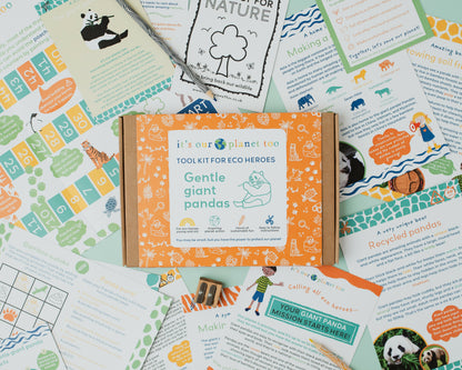 GENTLE GIANT PANDAS - Children’s eco activity kit (Age 5+) | natural wooden toy for toddlers UK