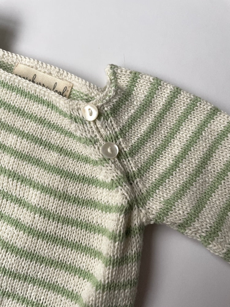 Striped organic cotton baby jumper
