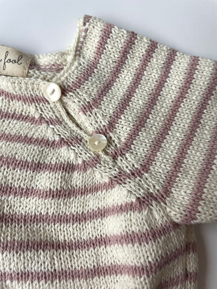 Striped organic cotton baby jumper