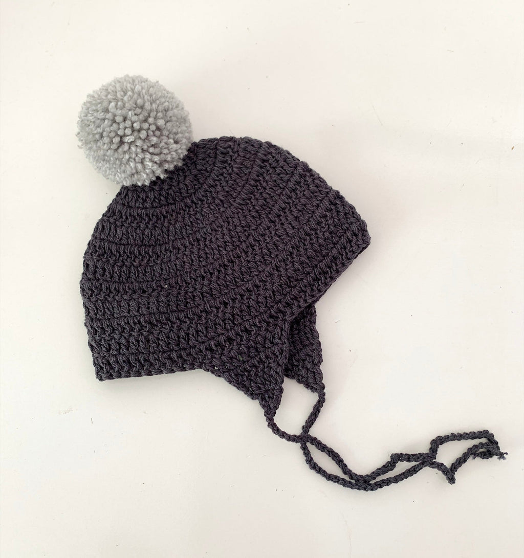 Acorn Bonnet, organic cotton baby hat
