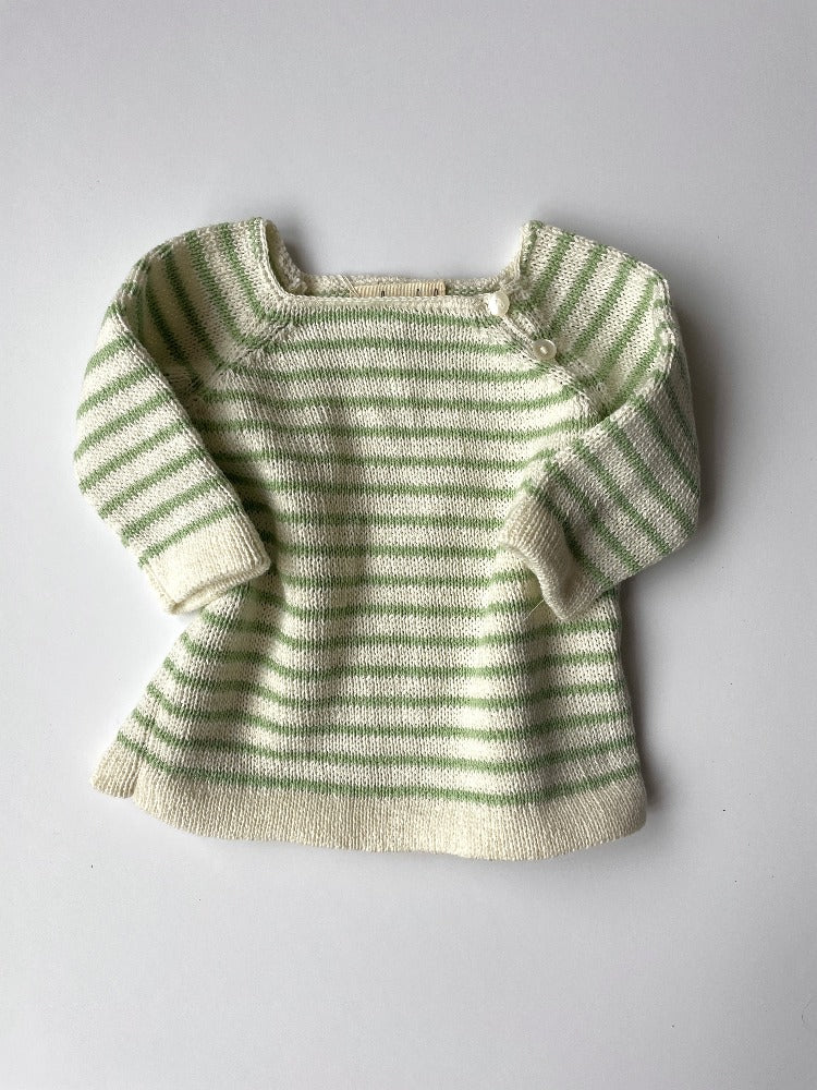 Striped organic cotton baby jumper