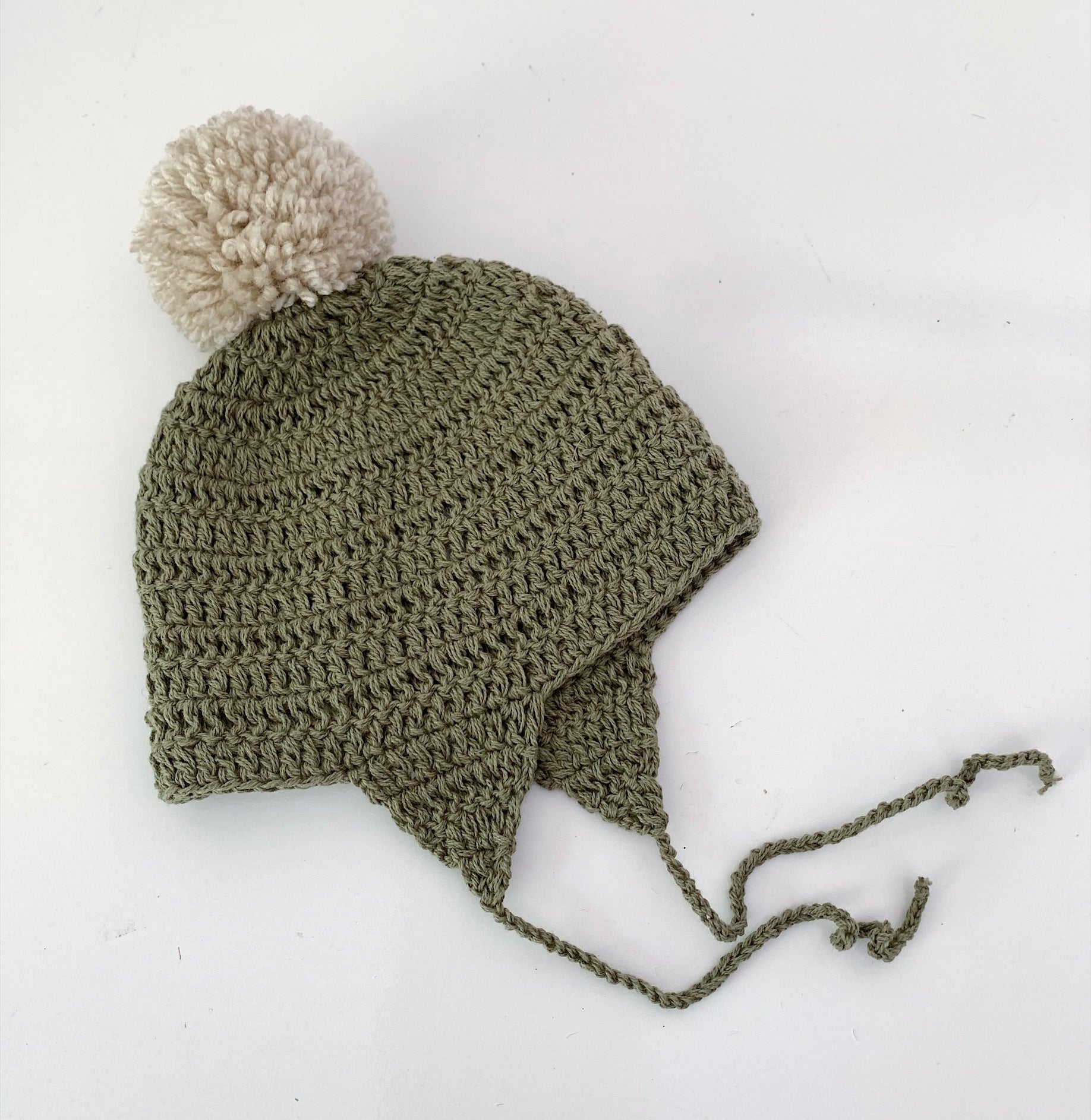Acorn Bonnet, organic cotton baby hat